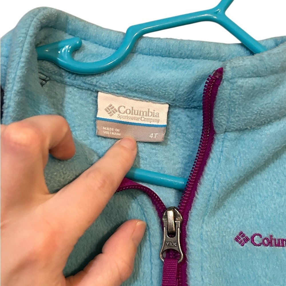 Columbia Kids Aqua and Dark Gray Hoodie - Picture 2 of 3